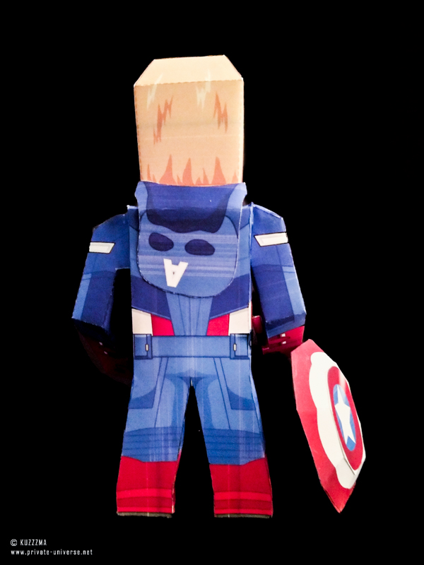 Paper Hero Captain America (back)