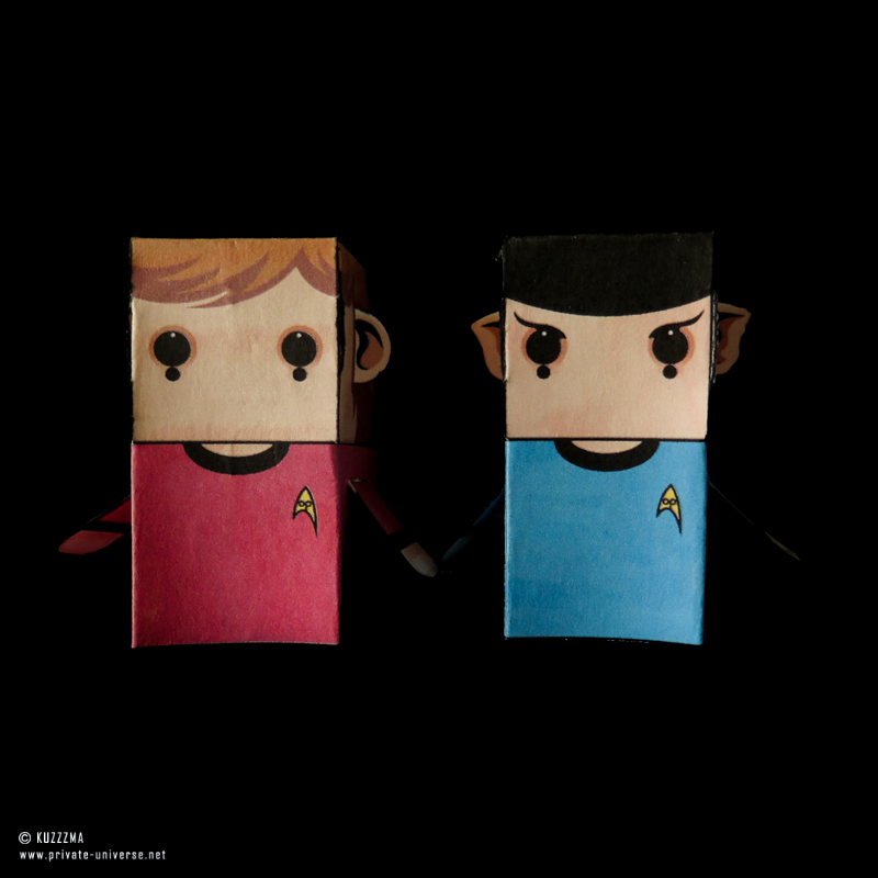 Kirk & Spock papertoys