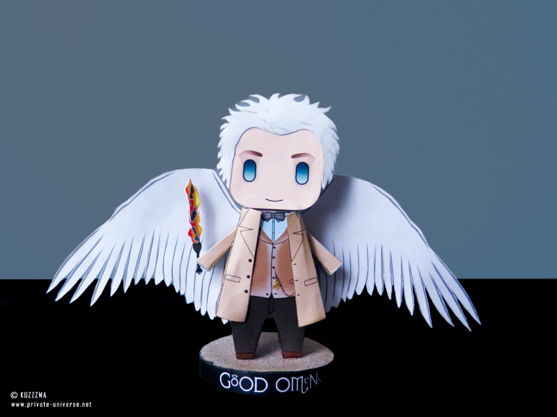 Good Omens Aziraphale with wings (TV version, front)