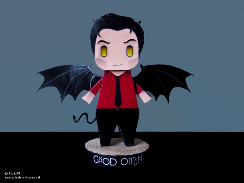 Good Omens Crowley (shirt, book version) - wings and tail
