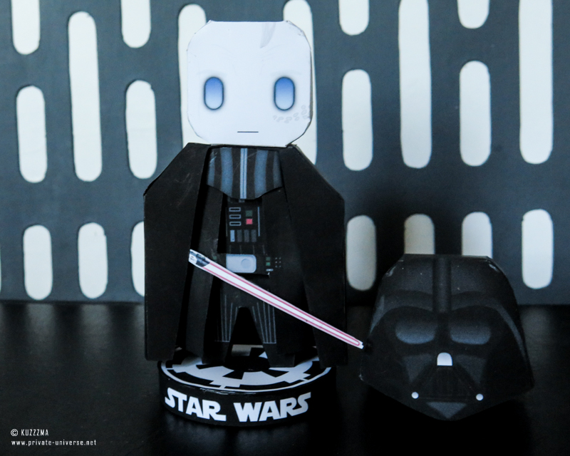 Paperized Star Wars Darth Vader papertoy without helmet