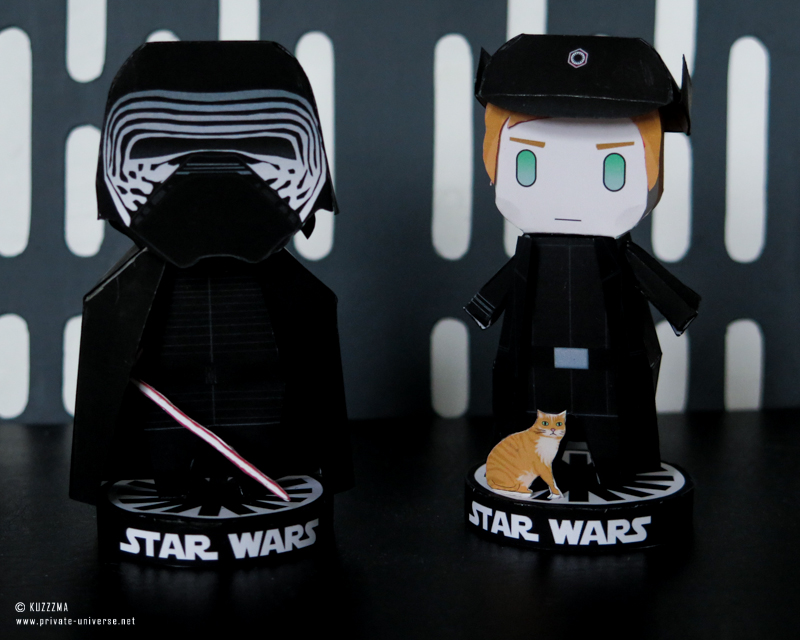 Paperized Kylo Ren and Hux papertoys