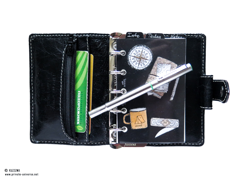 Mini Filofax Malden as wallet and pen