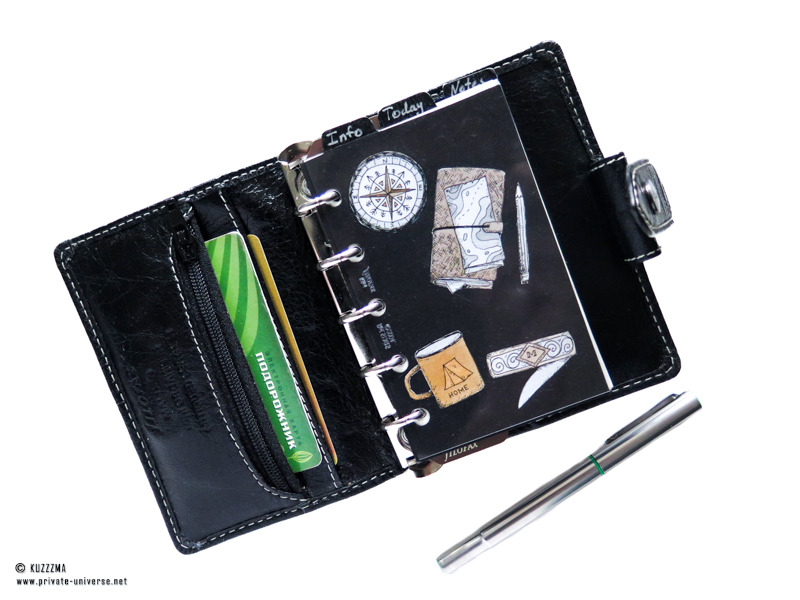 Mini Filofax Malden as wallet and pen